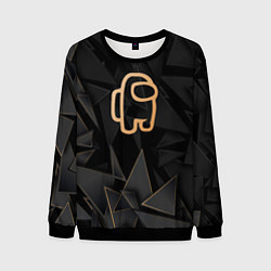 Свитшот мужской Among Us golden poly, цвет: 3D-черный