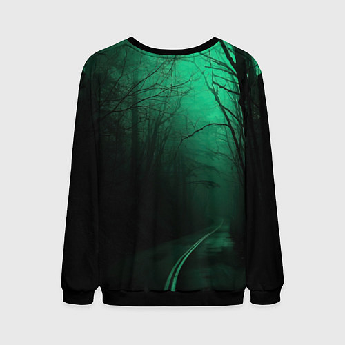 Мужской свитшот Сектор газа зеленый фон / 3D-Черный – фото 2