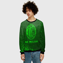 Свитшот мужской AC Milan - green gradient, цвет: 3D-черный — фото 2