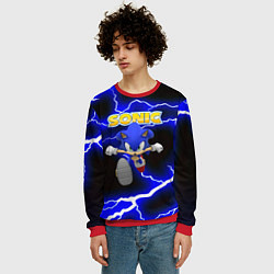 Свитшот мужской Sonic storm electro, цвет: 3D-красный — фото 2