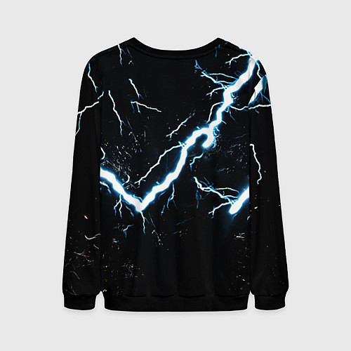 Мужской свитшот Рестлер в молниях / 3D-Черный – фото 2