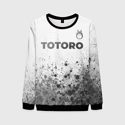 Свитшот мужской Totoro - white gradient посередине, цвет: 3D-черный