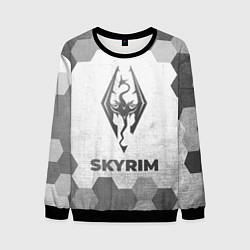 Свитшот мужской Skyrim - white gradient, цвет: 3D-черный