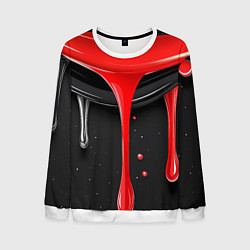 Мужской свитшот Красная и черная краска текстура