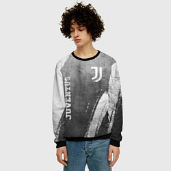 Свитшот мужской Juventus - grey gradient вертикально, цвет: 3D-черный — фото 2