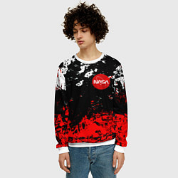 Свитшот мужской Nasa краски, цвет: 3D-белый — фото 2