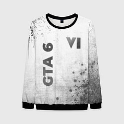 Свитшот мужской GTA 6 - white gradient вертикально, цвет: 3D-черный