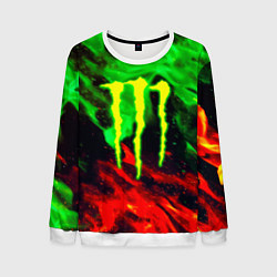Мужской свитшот Monster energy огонь лого