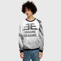 Свитшот мужской Imagine Dragons - white gradient, цвет: 3D-черный — фото 2