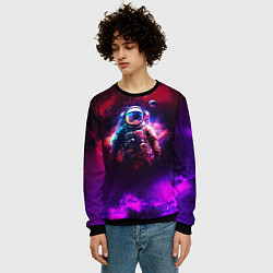 Свитшот мужской Космонавт пламенный, цвет: 3D-черный — фото 2