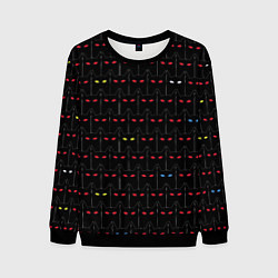 Мужской свитшот Котобэтмены - черный паттерн