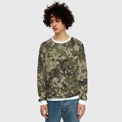 Свитшот мужской Камуфляж защитный пиксельный, цвет: 3D-белый — фото 2