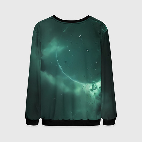 Мужской свитшот Космический скелет / 3D-Черный – фото 2