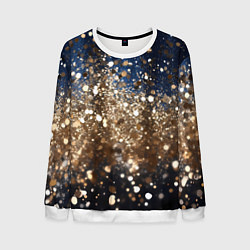 Мужской свитшот Золотые блестки на черно-синем фоне