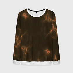 Свитшот мужской The color is brown, цвет: 3D-белый