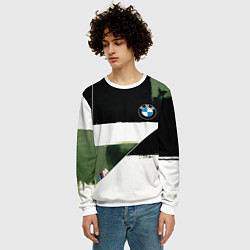 Свитшот мужской BMW логотип, цвет: 3D-белый — фото 2