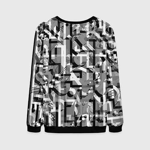 Мужской свитшот Серый объёмный эффект / 3D-Черный – фото 2