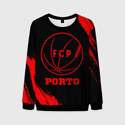 Свитшот мужской Porto - red gradient, цвет: 3D-черный
