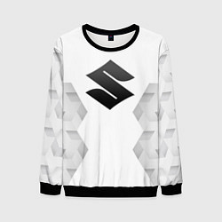 Свитшот мужской Suzuki white poly, цвет: 3D-черный