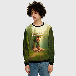 Свитшот мужской Brr brr Patapim мем, цвет: 3D-черный — фото 2