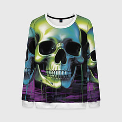 Мужской свитшот Черепа отливающие неоном