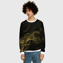 Свитшот мужской Color smoke yellow, цвет: 3D-белый — фото 2