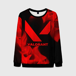 Свитшот мужской Valorant - red gradient, цвет: 3D-черный