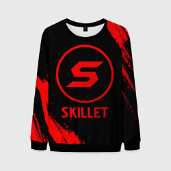 Свитшот мужской Skillet - red gradient, цвет: 3D-черный