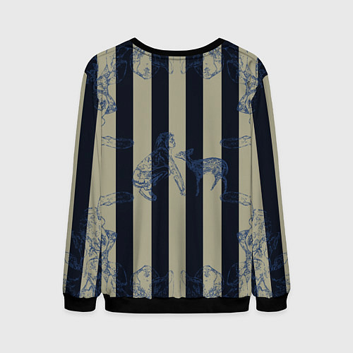 Мужской свитшот Чёрные полосы / 3D-Черный – фото 2