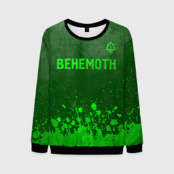 Свитшот мужской Behemoth - green gradient посередине, цвет: 3D-черный