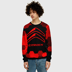 Свитшот мужской Citroen - red gradient, цвет: 3D-черный — фото 2