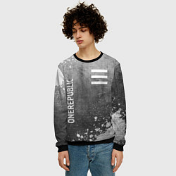 Свитшот мужской OneRepublic - grey gradient вертикально, цвет: 3D-черный — фото 2