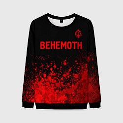 Свитшот мужской Behemoth - red gradient посередине, цвет: 3D-черный