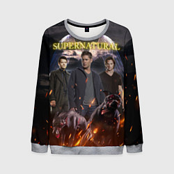 Свитшот мужской Supernatural - true hunters, цвет: 3D-меланж