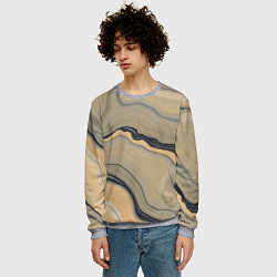 Свитшот мужской Песочный мрамор, цвет: 3D-меланж — фото 2