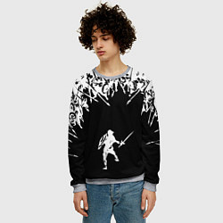 Свитшот мужской И один в поле воин, цвет: 3D-меланж — фото 2