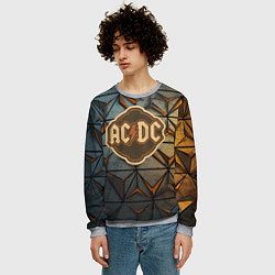 Свитшот мужской ACDC винтажный логотип, цвет: 3D-меланж — фото 2