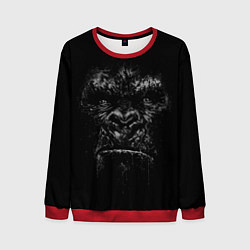 Свитшот мужской Gorilla face in the dark, цвет: 3D-красный