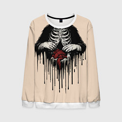 Свитшот мужской Опасные руки, цвет: 3D-белый