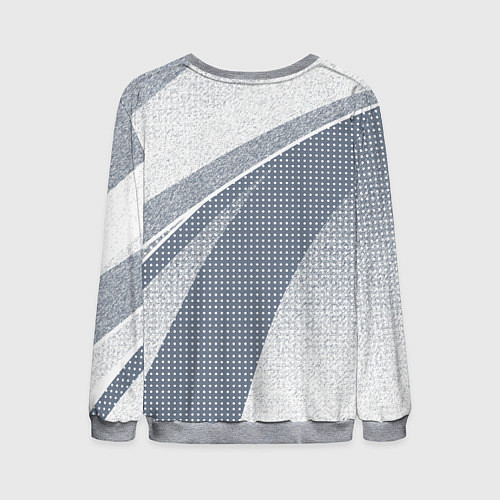 Мужской свитшот Светлый серо-голубой текстурированный с полосой / 3D-Меланж – фото 2