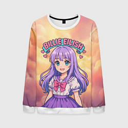 Мужской свитшот Билли Айлиш в аниме стиле