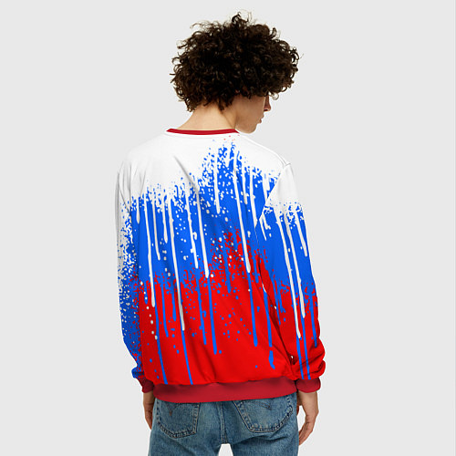 Мужской свитшот Патриот - флаг / 3D-Красный – фото 4