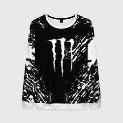 Мужской свитшот Monster energy white splash