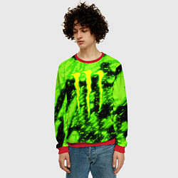 Свитшот мужской Monster energy кислотное лого, цвет: 3D-красный — фото 2