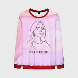 Свитшот мужской Билли Айлиш из линии - минимализм, цвет: 3D-красный