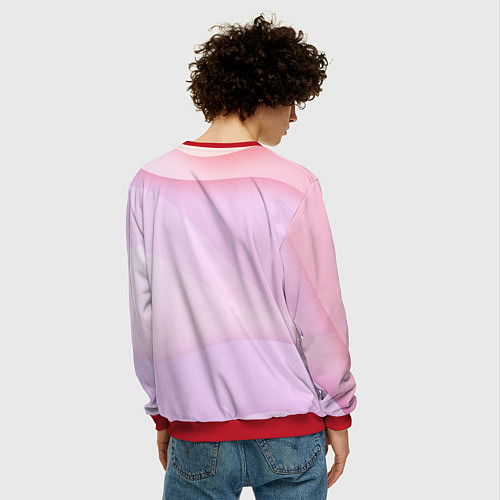 Мужской свитшот Билли Айлиш из линии - минимализм / 3D-Красный – фото 4