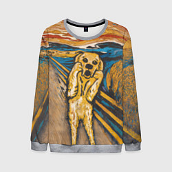 Свитшот мужской Крик - Пёс, цвет: 3D-меланж