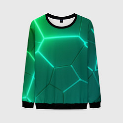 Мужской свитшот Зеленые неоновые плитки