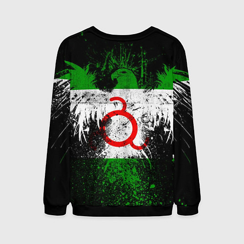 Мужской свитшот Ингушетия / 3D-Черный – фото 2