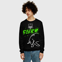 Свитшот мужской ФК Краснодар - быки, цвет: 3D-черный — фото 2